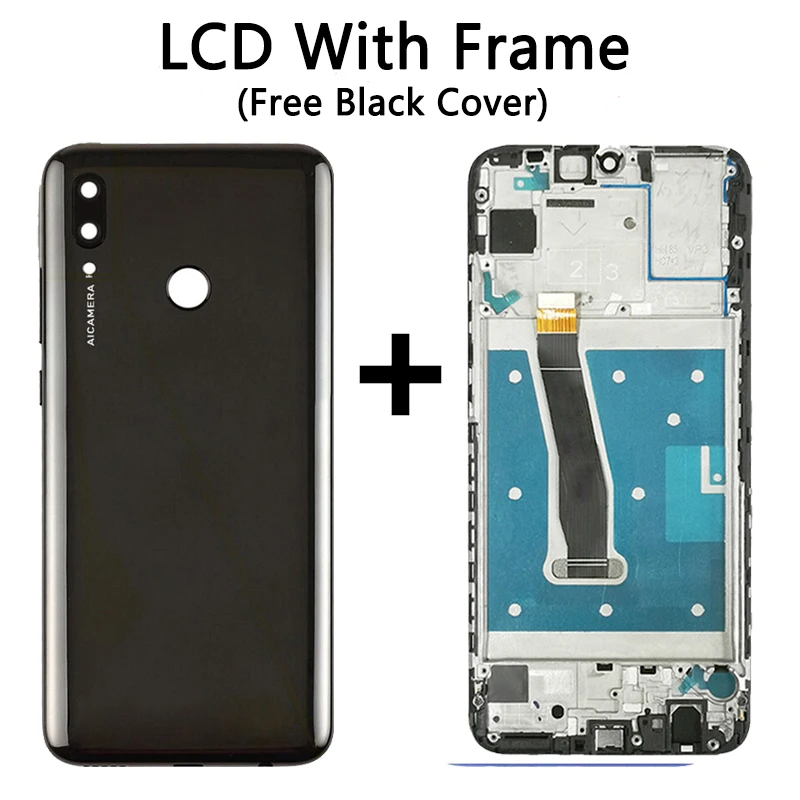 Cadre écran Pour Huawei P Smart S AQM-LX1/Y8P - Noir Verre Neuf