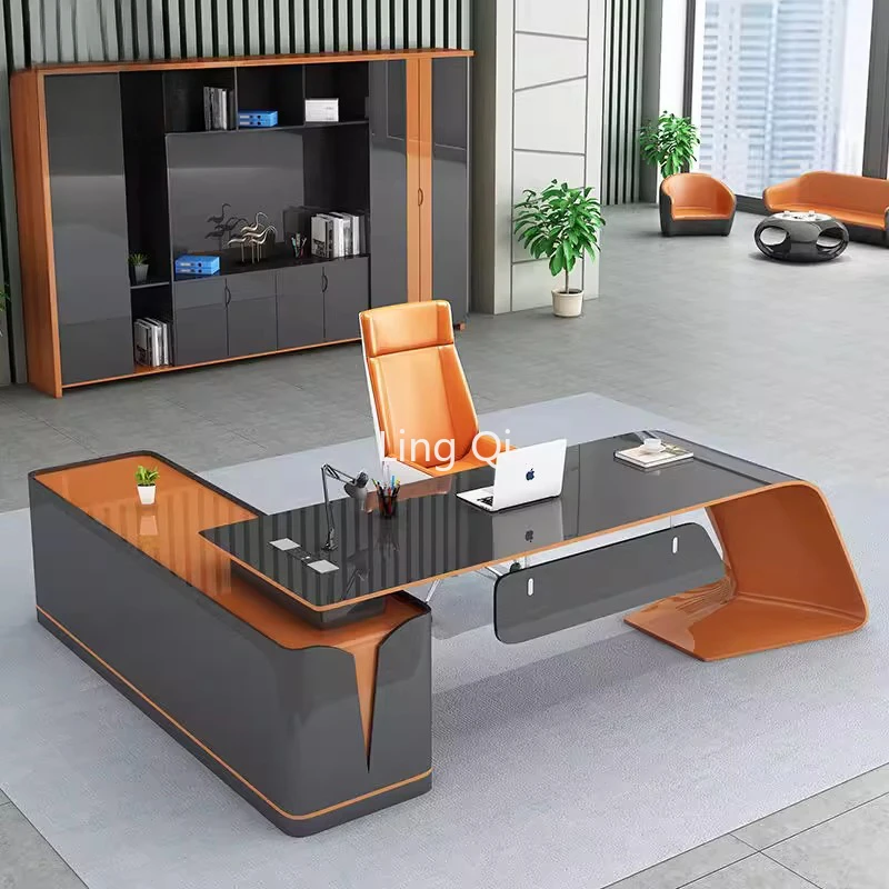 Shelf Living Room Office Desk Black L Shaped Drawers Small Computer Desks Corner Storage Escritorios De Ordenador Home Furniture