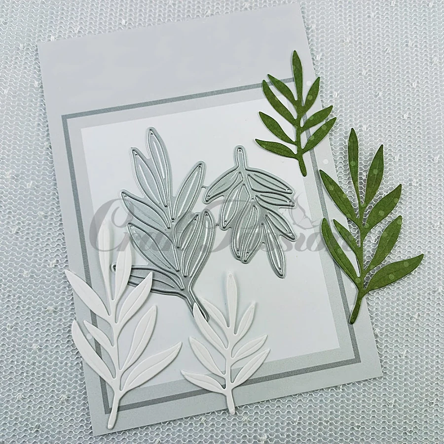 나뭇잎 올리브 가지 단풍 다이 컷 다이, DIY 스크랩북용 금속 커팅 다이, 강철 공예 다이 컷 엠보싱 다이, 2024 신제품