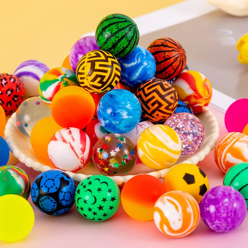 10Pcs 29mm Assorted High Bounce Rubber Ball Small Bouncy Ball Pinata Fillers Kids Toys Party Favors Bag Gifts Treat Goody Bag party toys,toy gift filler,bouncing balls toy
