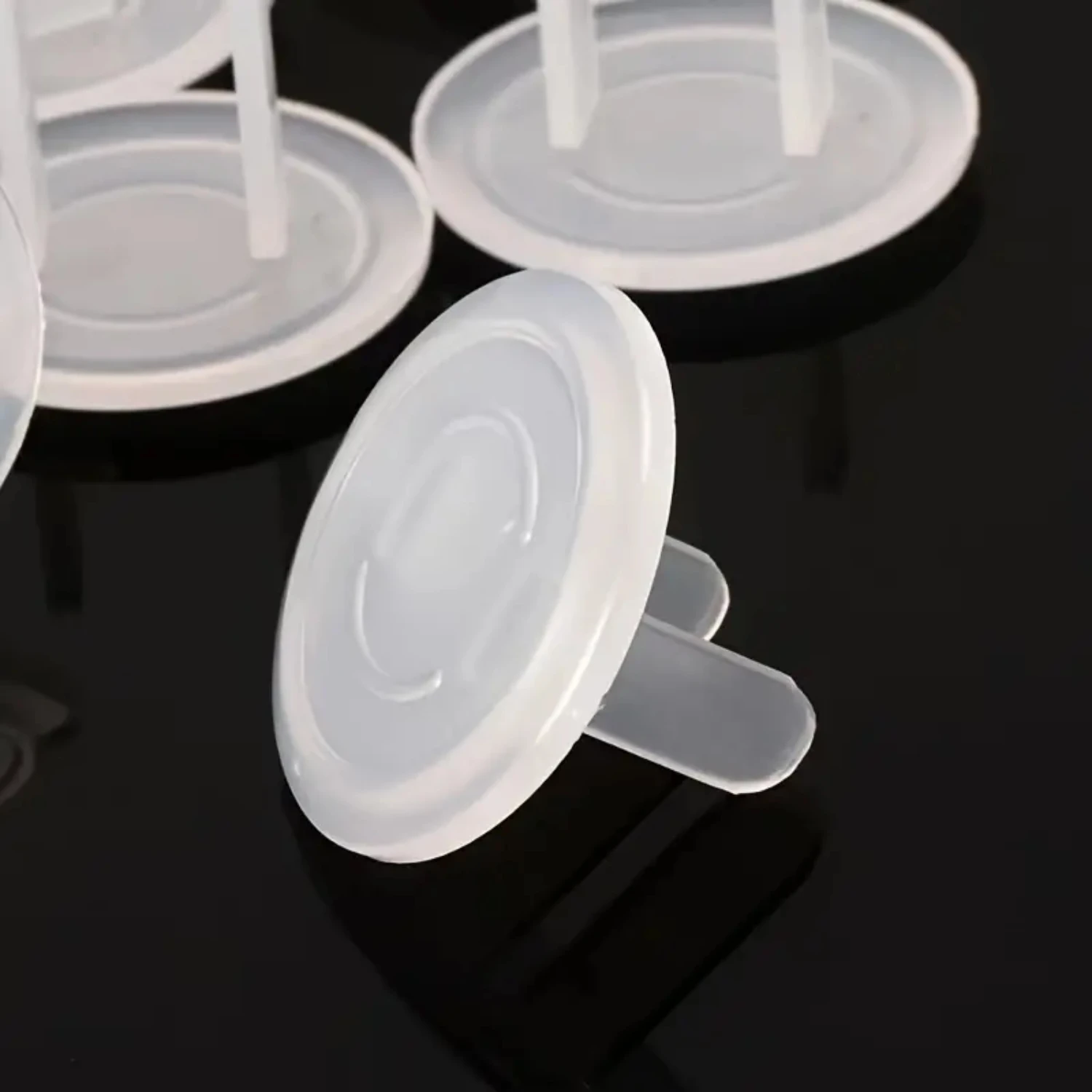 Enhanced Safety Electric Shock Proof Transparent Protective Sleeve for Children-10pcs Durable 2-hole 2-phase Power Socket Cove