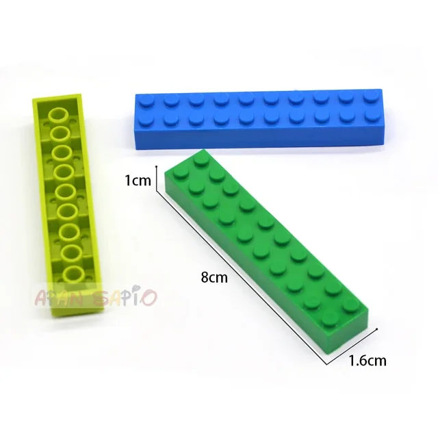 10pcs DIY Building Blocks Thick Bricks 2x10 Dots 16Color Educational Creative Compatible With Brand Plastic Toys for Children 2