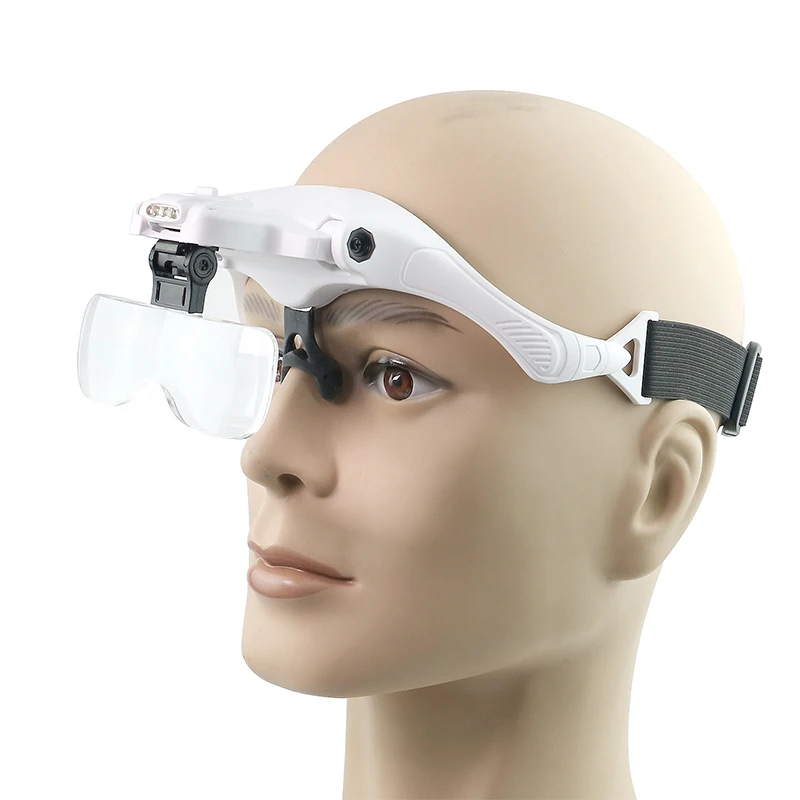 Lentes de lupa con luz sale