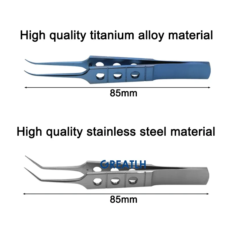 Ophthalmic Forceps 1pcs 8.5cm Eye Surgical Tweezers Straight Angle Curved Ophthalmic Instrument