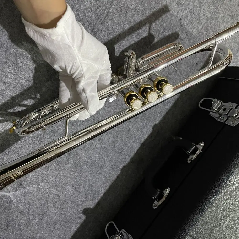 New Trumpet Bb 8335GS Silver Body and Gold Keys Professional Instrument ---