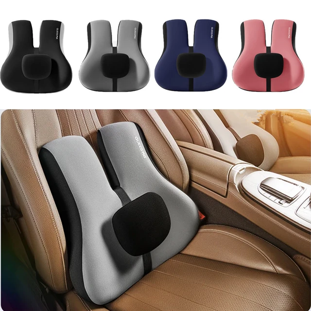 Car Seat Back Support Cushion Adjustable Memory Foam Top Waist Pillow  Breathable Universal Seat Back Pad Compatible Office Home - AliExpress