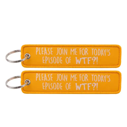 1pcs Computer Pop-up Window Quotes Embroidered Keys Tag Keychains For Motorcycles Backpack Fashion Key Ring Accessories Gifts - Image 12