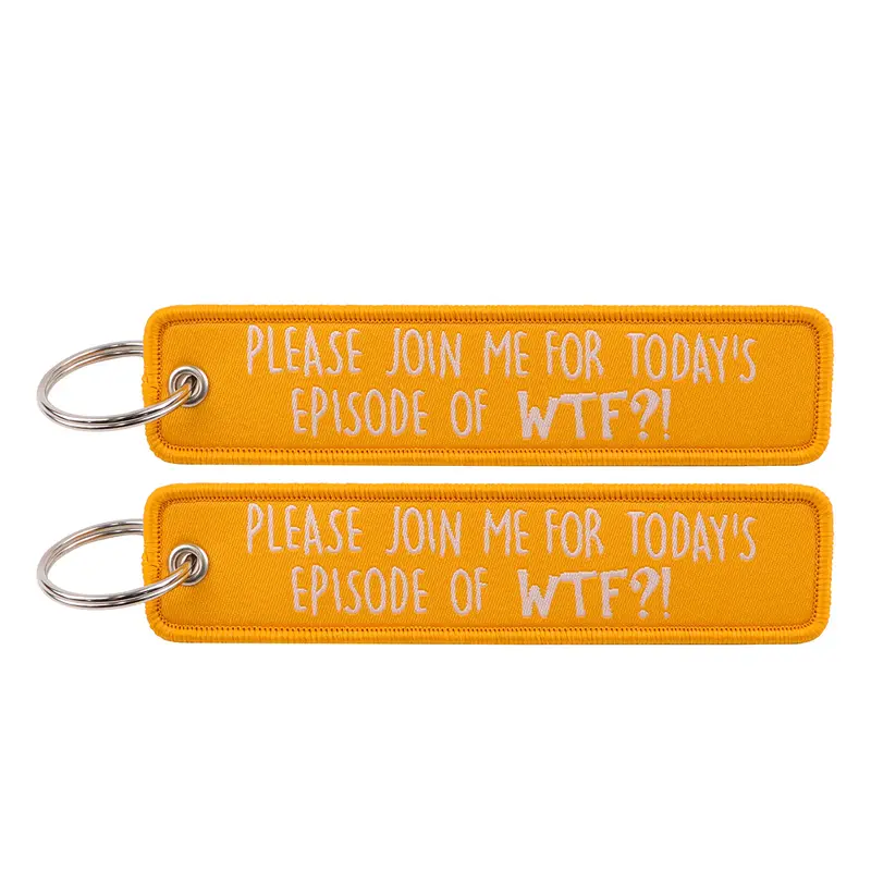 1pcs Computer Pop-up Window Quotes Embroidered Keys Tag Keychains For Motorcycles Backpack Fashion Key Ring Accessories Gifts - Image 12