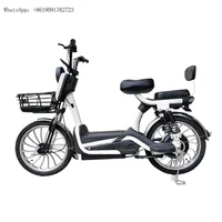 High-end 36V 250W Brushless Front Hub Motor Electric City Bike 6-Speed Carbon Steel Frame With 15AH Battery 60KM Range