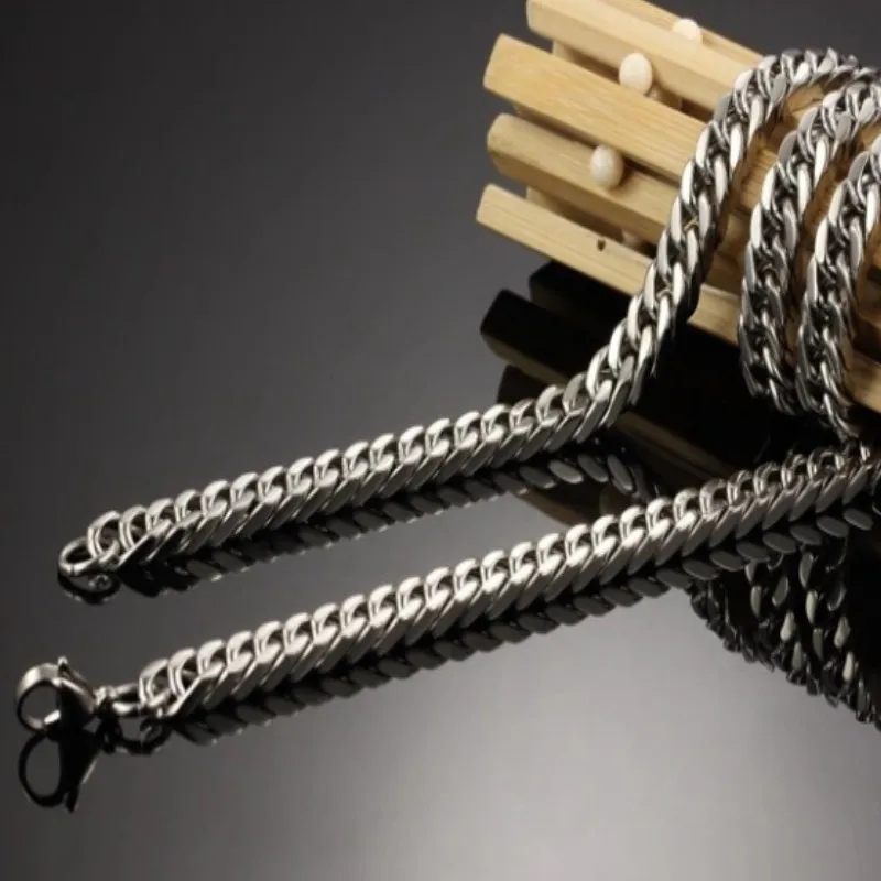 Edle Edelstahl Cuban Kette Für Herren - Punk Halskette_voghion.com