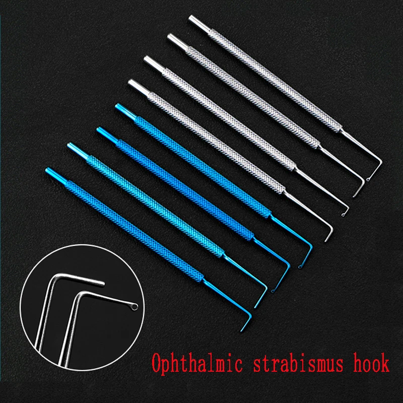 

Medical strabismus hooks, ophthalmic microsurgical instruments, tools, eye hooks, circular head strabismus hooks with holes and