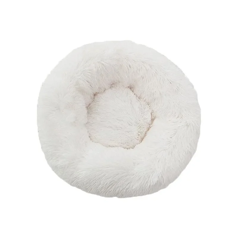Title 7, 1 Pc Round Plush Pet Cat Bed Winter Warm Pet Ca...