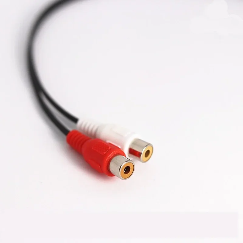 High Quality Copper 3.5mm Male Jack 3.5 Mm Aux Auxiliary Cable Cord To AV 2 RCA Female Stereo Music Audio Cable 3