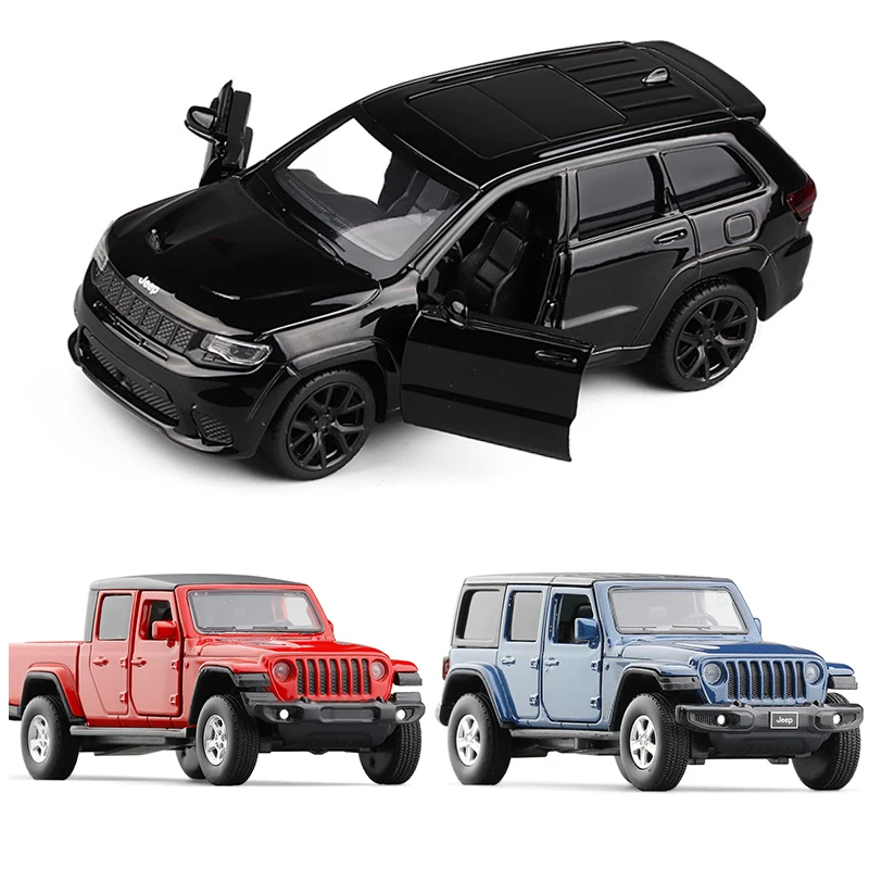 

1:36 Jeeps Wrangler Grand Cherokee SUV Alloy Model Diecast Toy Off-road Vehicles Car Model Simulation Sound and Light Gift V052
