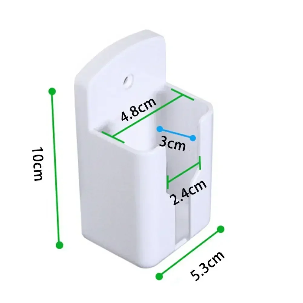 Wall Shelf Wall Shelf Bathroom Shelf Universal White Air Conditioner Remote Control Holder Wall Mounted Punch-Socket Holder
