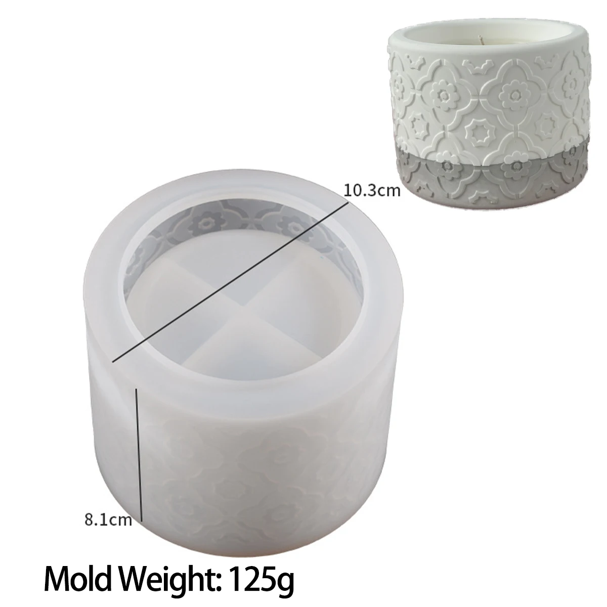 2 Pezzi Stapi in Silicone per Candele, 7x6,3c, 3D Stapo Silicone