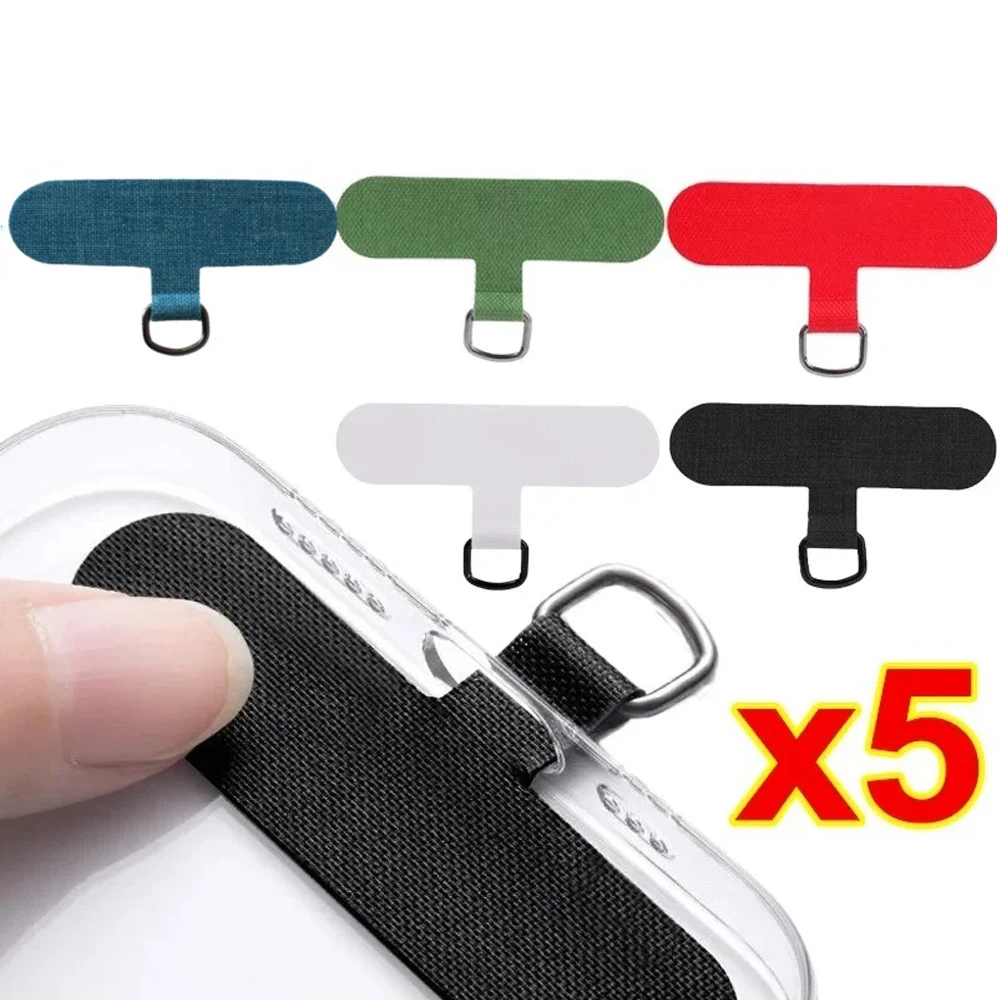 Phone Lanyard Anti-lost Detachable Colorful Gasket Metal Ring Clip Hang Cord Tether Tab Phone Case Accessories