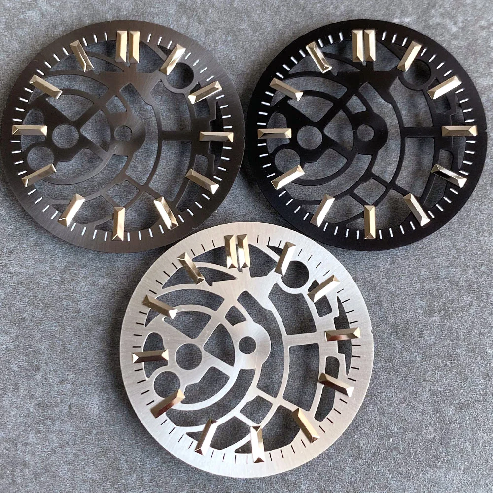 29mm Metal Luminous Skeleton Dial for Men's Watch Accessories