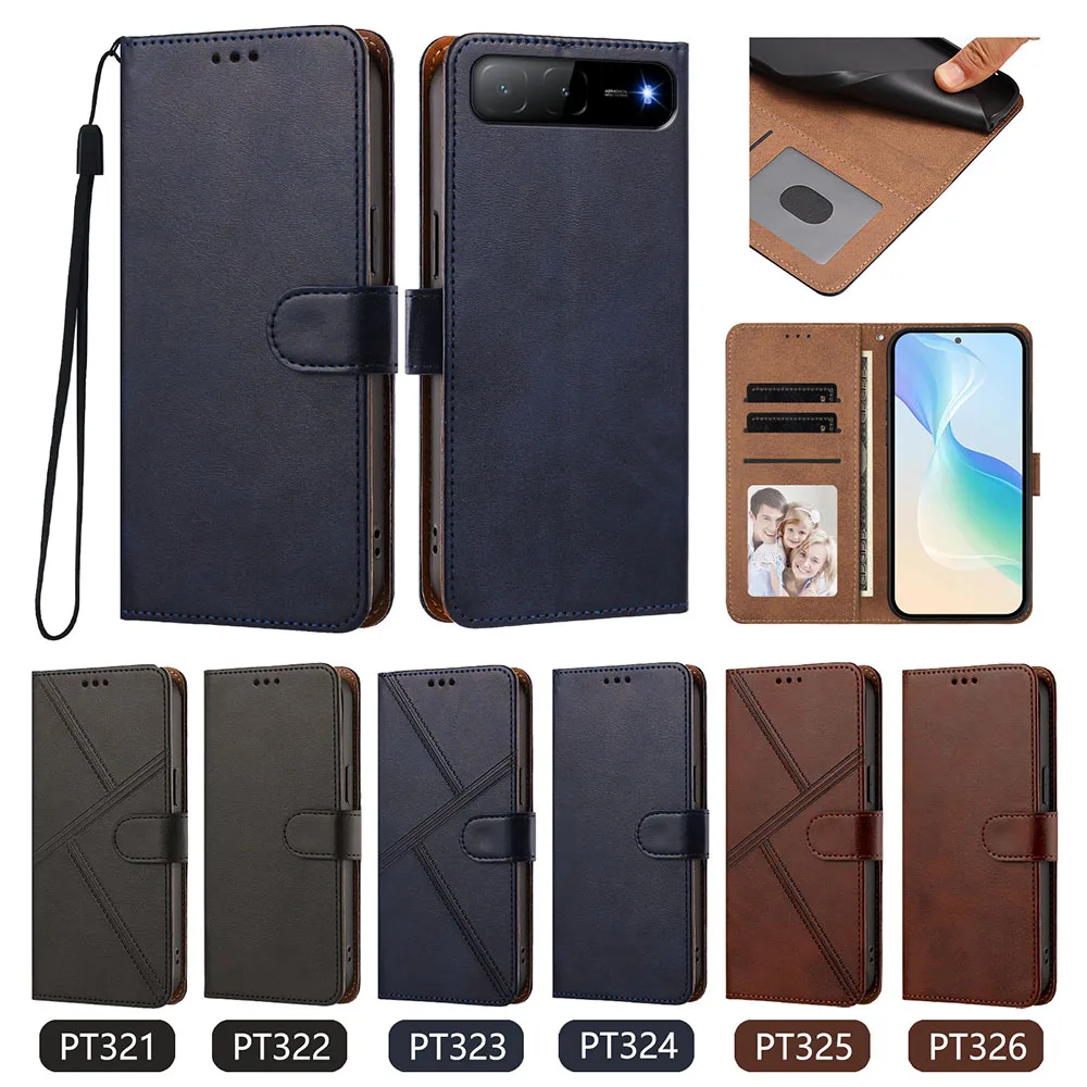 Leather Wallet Phone Case with Card Slots & Kickstand Feature