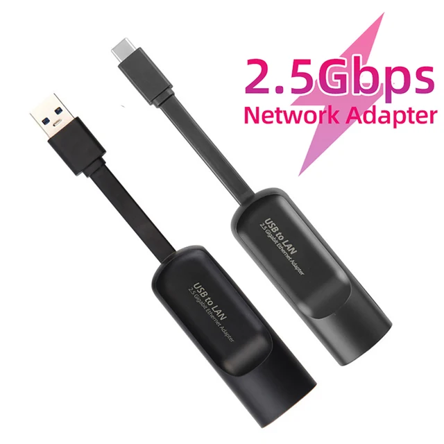 2500Mbps USB C Type-C Ethernet To RJ45 2.5G USB 3.0 Wired Adapter Converter Lan Network Card For Windows 7/8/10 MAC PC Laptop 1