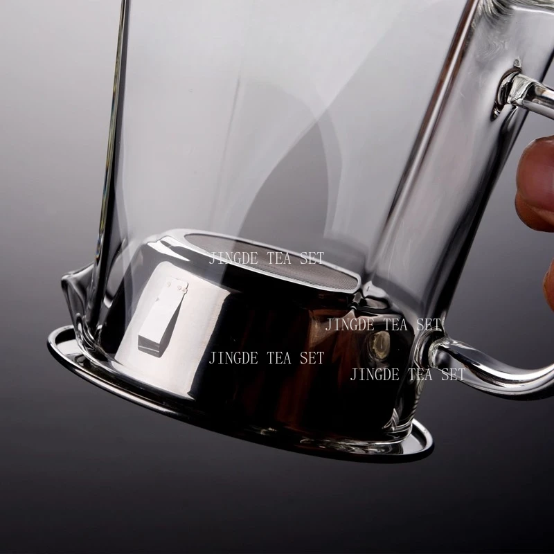 Heat Resistant High-temperature Glass Thickened Fair Cup with Tea Leakage Kung Fu Teaset Square Tea Divider Tea Set Accessories