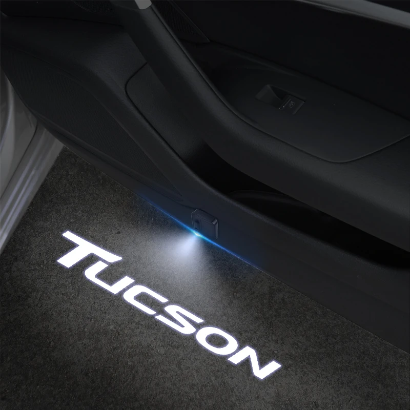Santafe Elantra Tucson Emblem 자동차 LED 의례 환영 빛 레이저 프로젝터 도어 램프