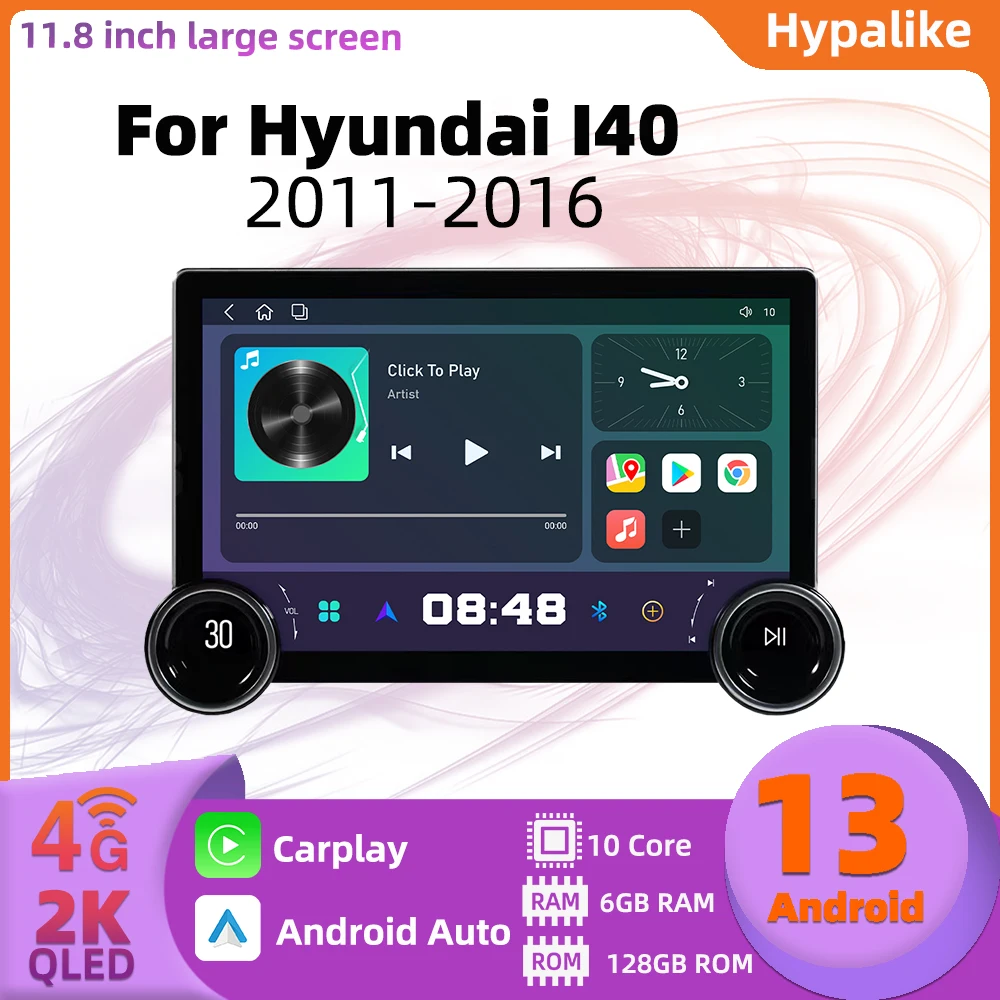 

Автомагнитола 2 Din для Hyundai I40 2011-2016, автомагнитола на Android, стерео, Автомагнитола для Carplay, навигация, Авторадио, головное устройство, Wi-Fi, BT, GPS, FM