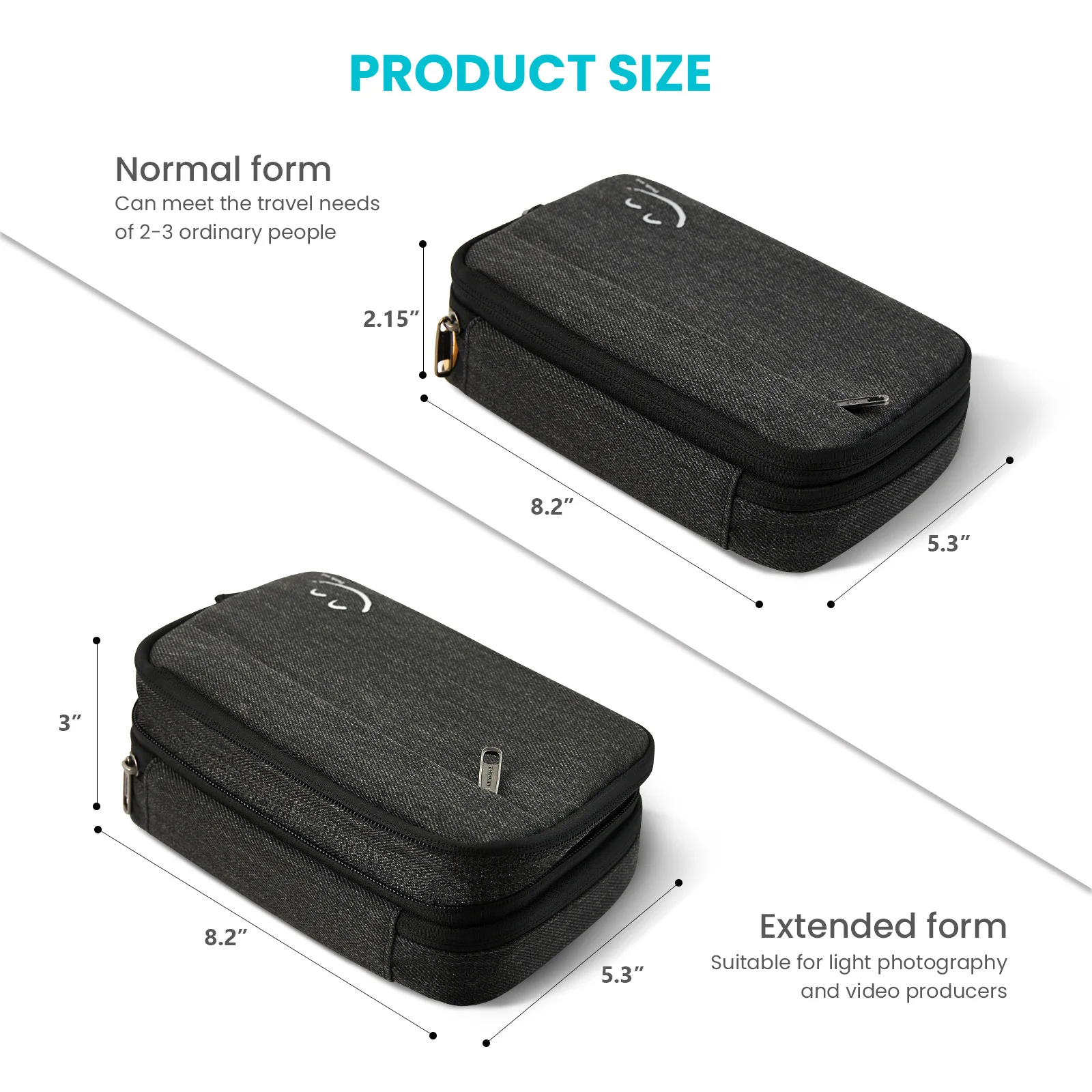 Multi Layer Digital Storage Bags for Earphone Charger Data Cables USB Electronic Accessories Storage Pouch Travel Organizer Box