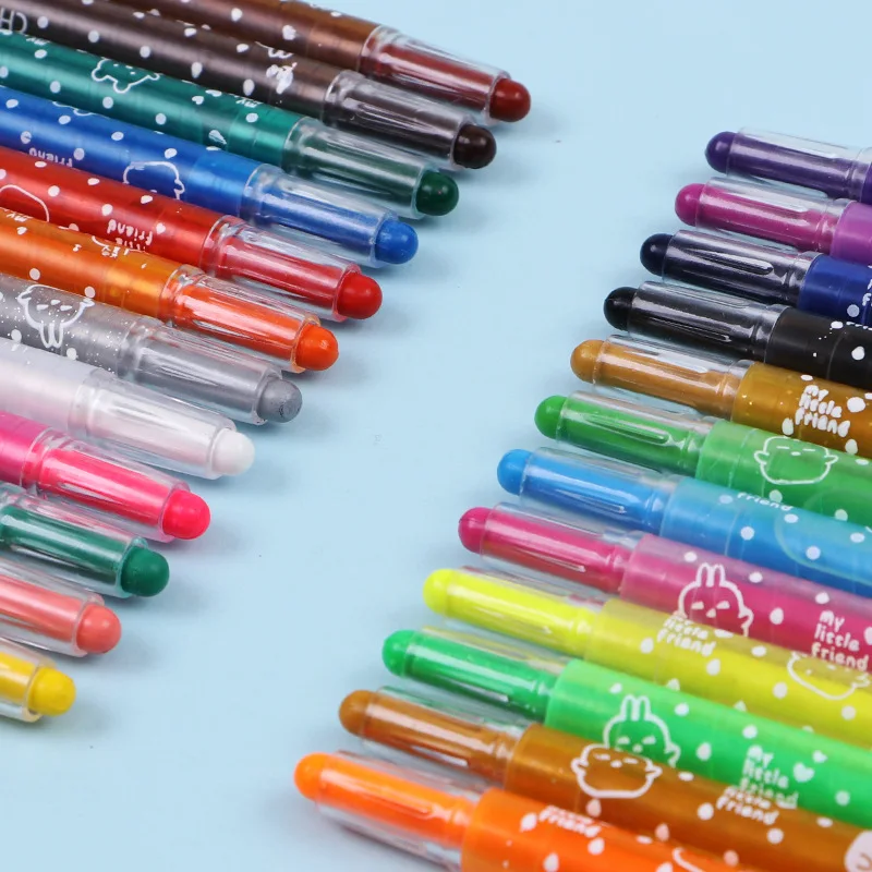 New Rabbit Rotating Crayon Children's Kindergarten Painting Brush Brush Multi-color Set