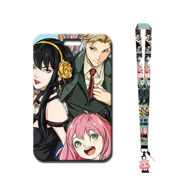 Japanische Anime SPY FAMILY Kartenetuis Kartenband Schlüsselband Cosplay Abzeichen Ausweishalter Umhängebänder Schlüsselanhänger Anya – Detail 20