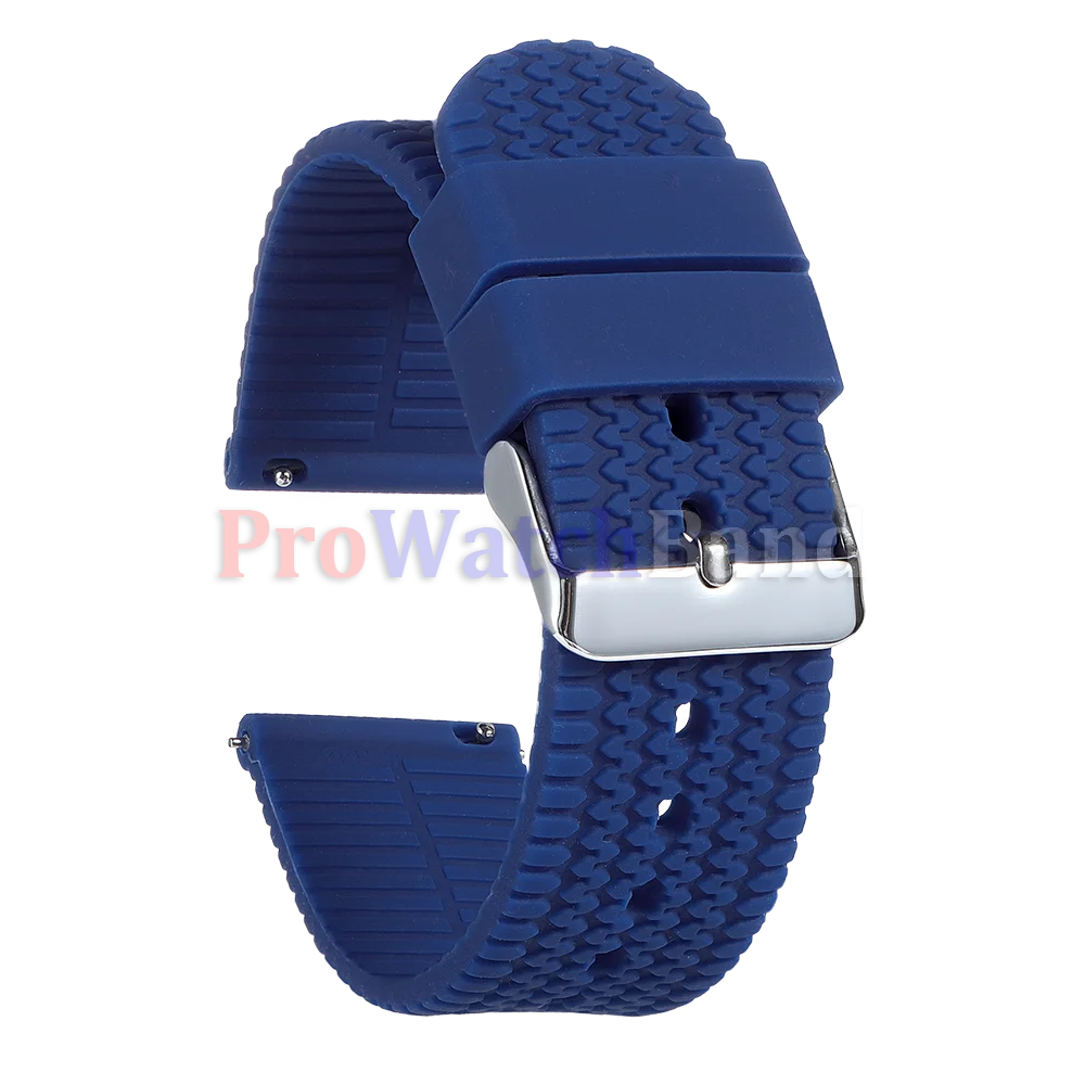 Men's Waterproof Soft Rubber Sport Watch Band Bracelet in Durable Silicone
