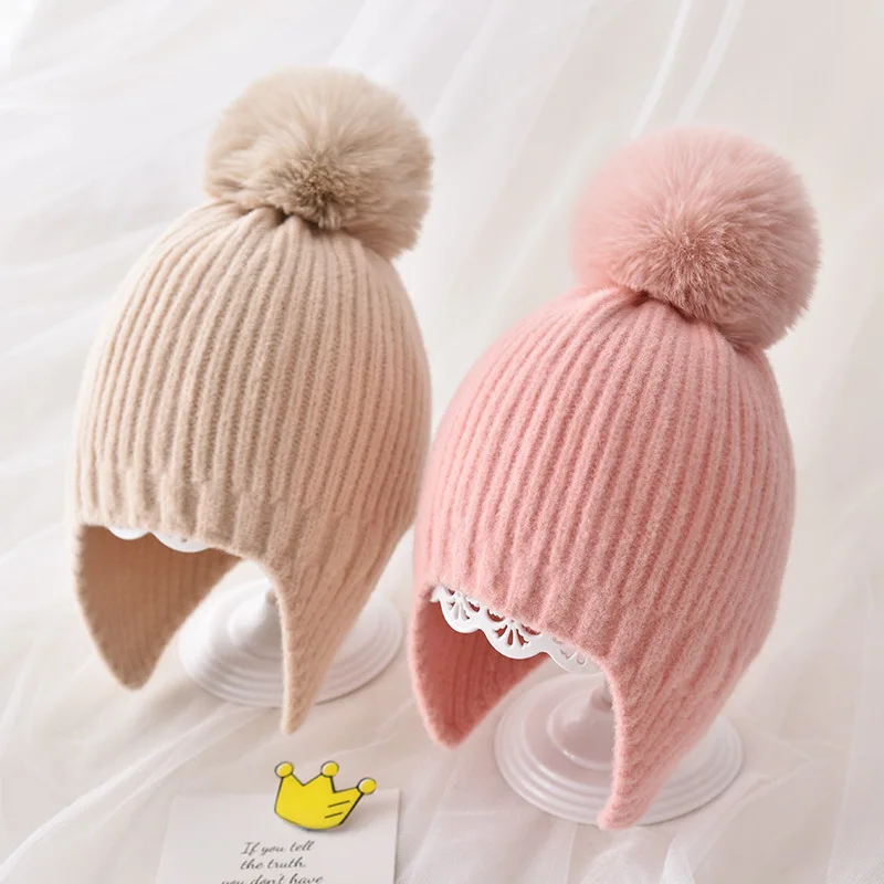 Berretti in maglia tinta una per uomo e donna, cappello in maglia con paraorecchie caldo, logo personalizzabile, autunno/inverno | SHEIN ALIA