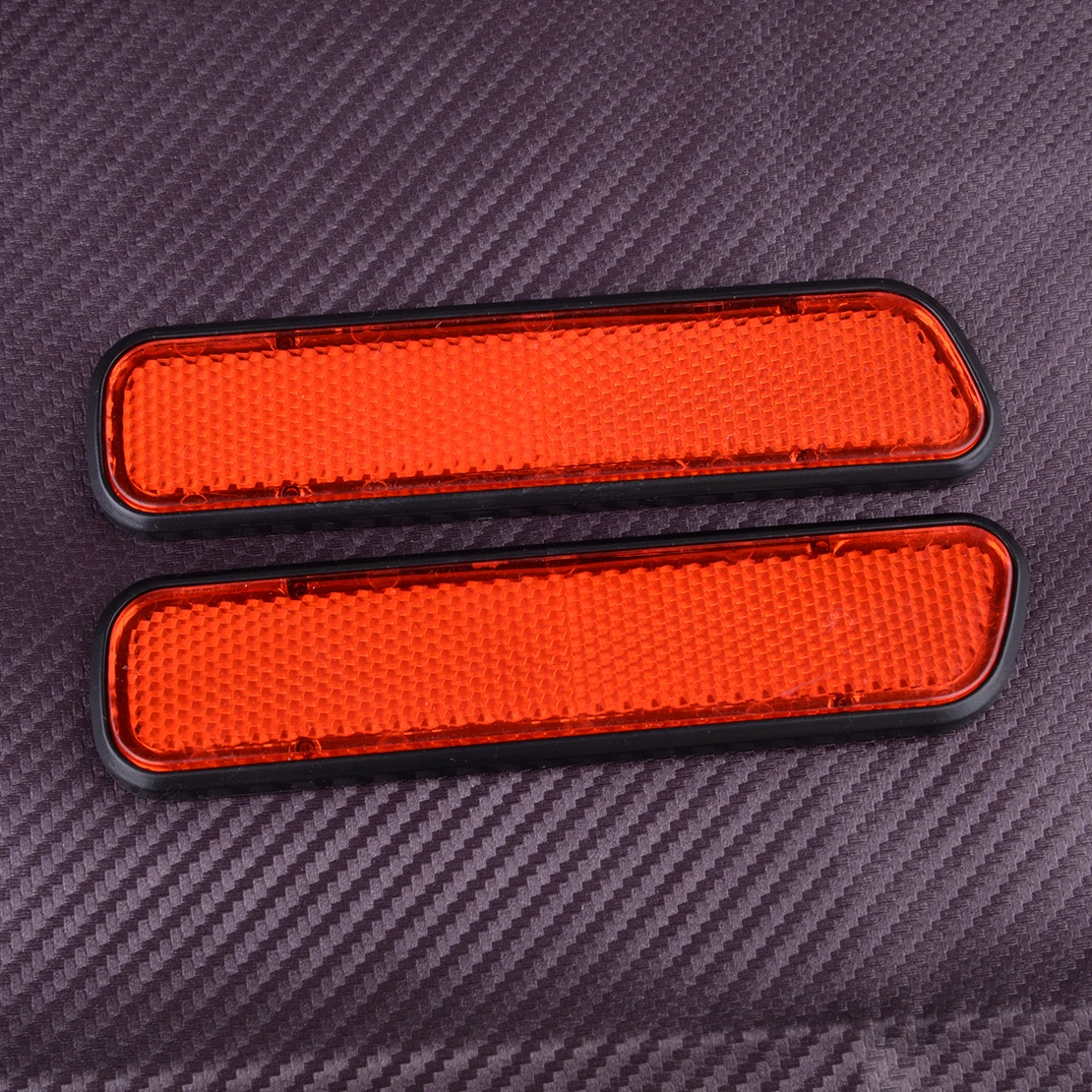 

1 Pair Universal Fender Side Reflector Reflective Sticker Marker Red Plastic for Car Trailer Motorcycle