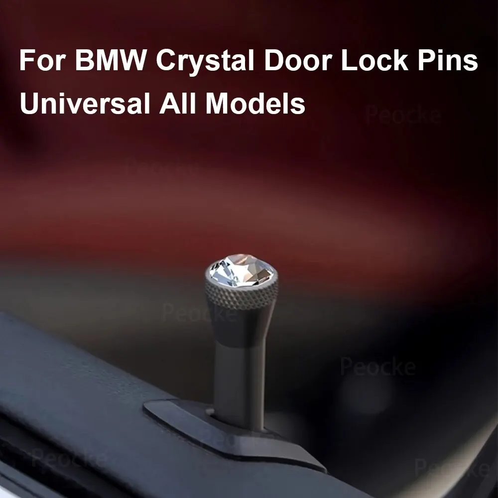 Crystal Door Pin Lock For BMW All Models G30 G20 G05 G15 G16 G01 F15 F16 F10 F20 F30 car interior accessories car door lock pins