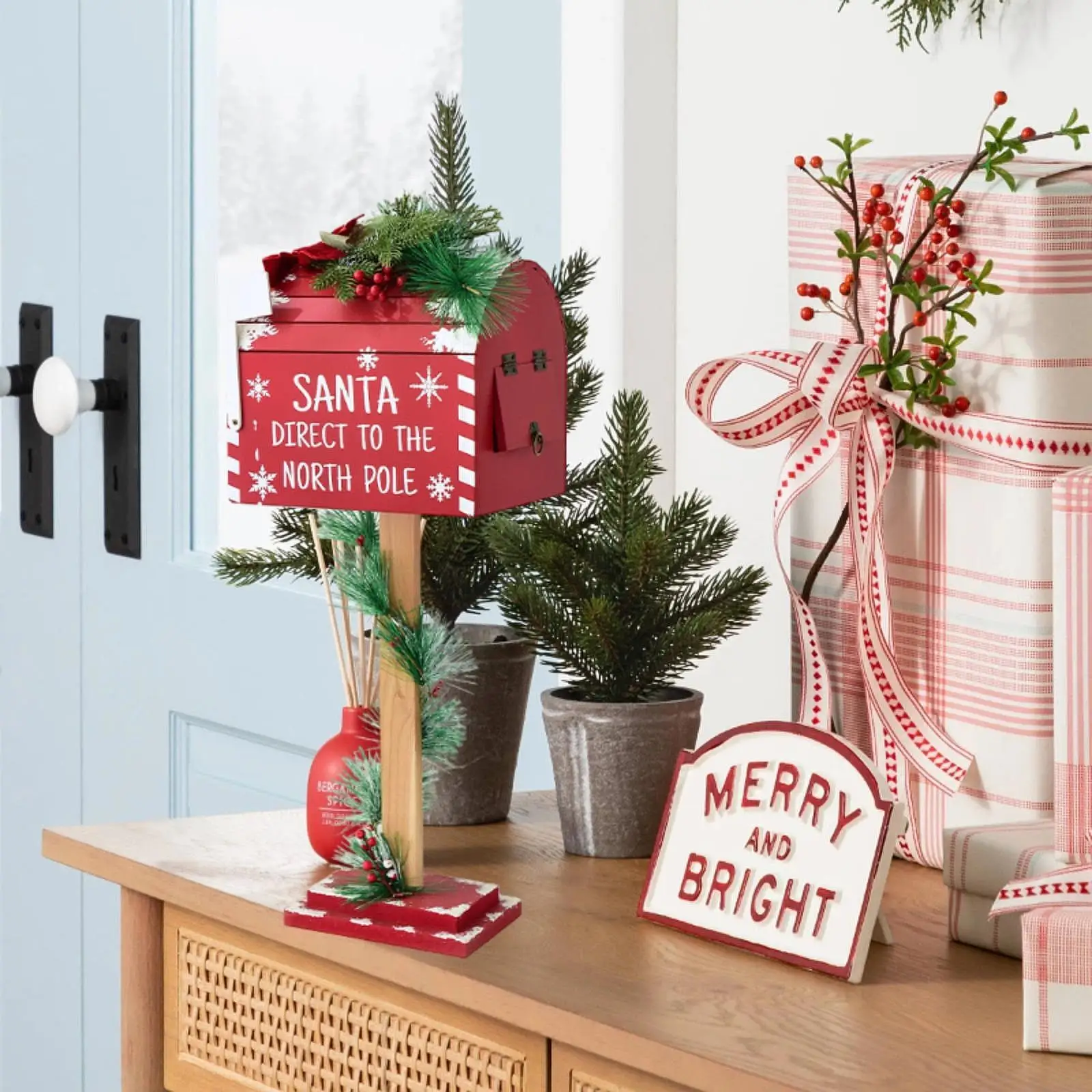 Christmas Decoration Santa Mailbox 24.4 inch Mail Box for Holiday Cafe Hotel Christmas Decoration Santa Mailbox 24.4 inch Mail Box for Holiday Cafe Hotel