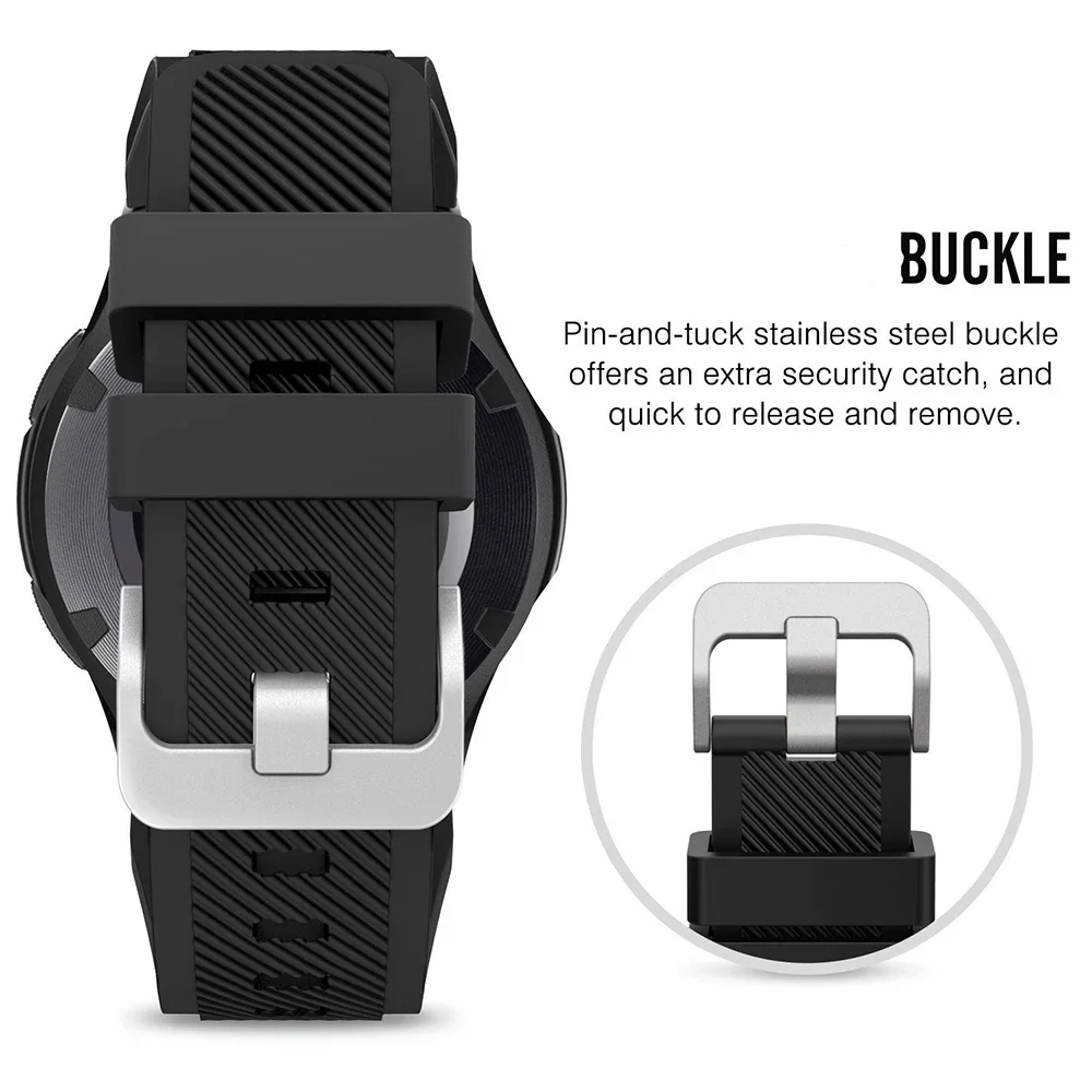 22mm Sport Silicone Strap – Soft & Durable Watchband Replacement