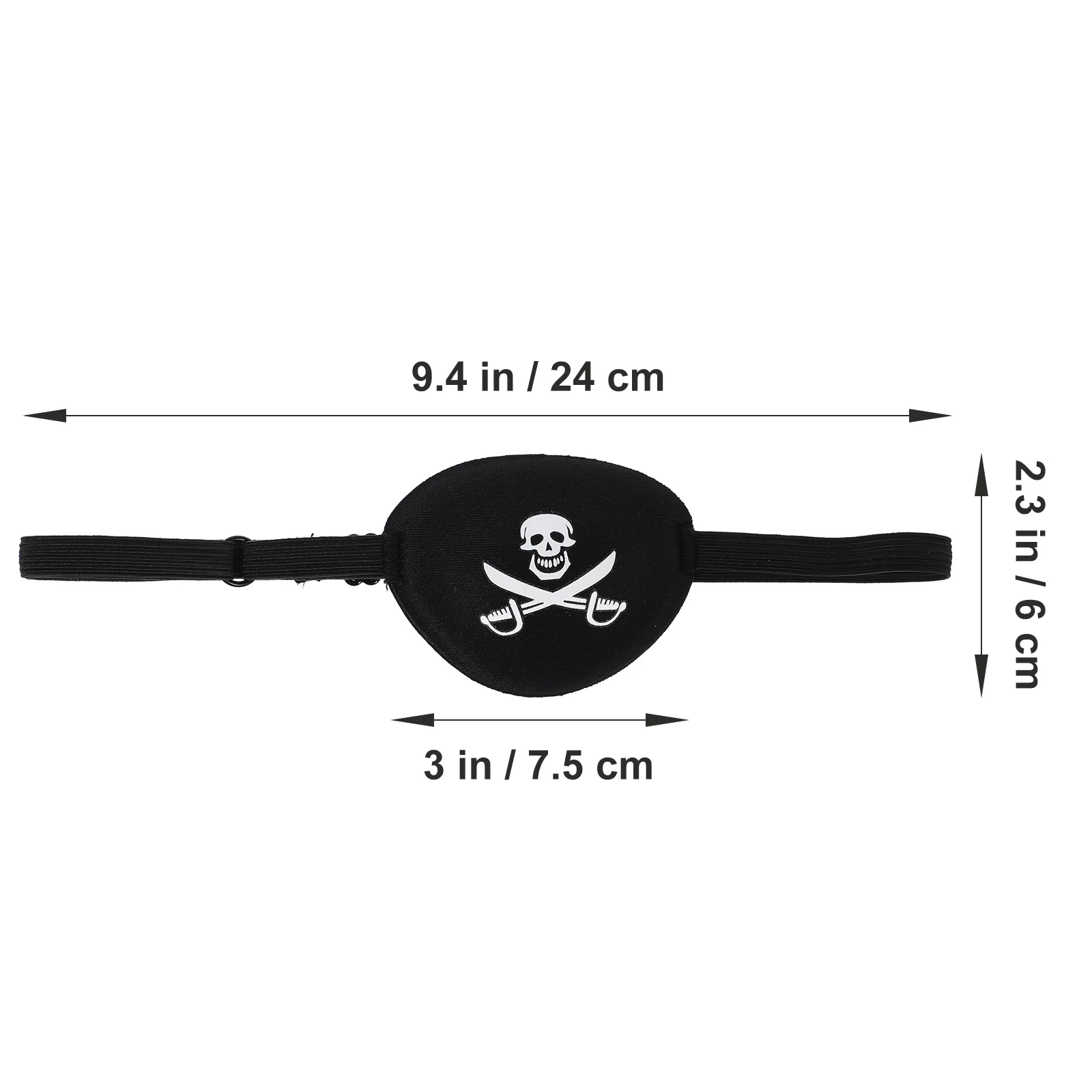 Adult Pirate Eye Patch Skull Crossbone Eye Patch Mask For Halloween Party Cosplay Pirate Style 1pc