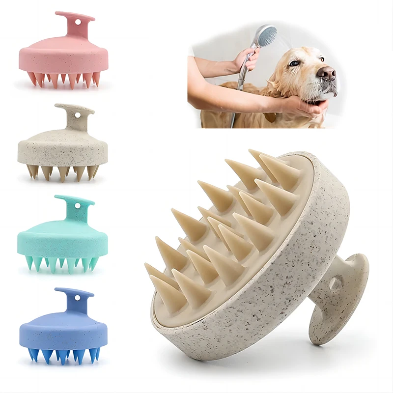 Pet Bathing Brush Soft Silicone Massager Shower Dog Cat Cleaning Grooming Supplies Bathing Brush Clean Tools Comb