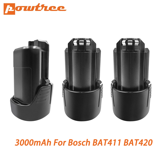 3000/6000mAh 10.8V/12V BAT420 Replacement Battery for Bosch BAT411 BAT412A BAT413A 2607336013 2607336014 Li-ion Battery