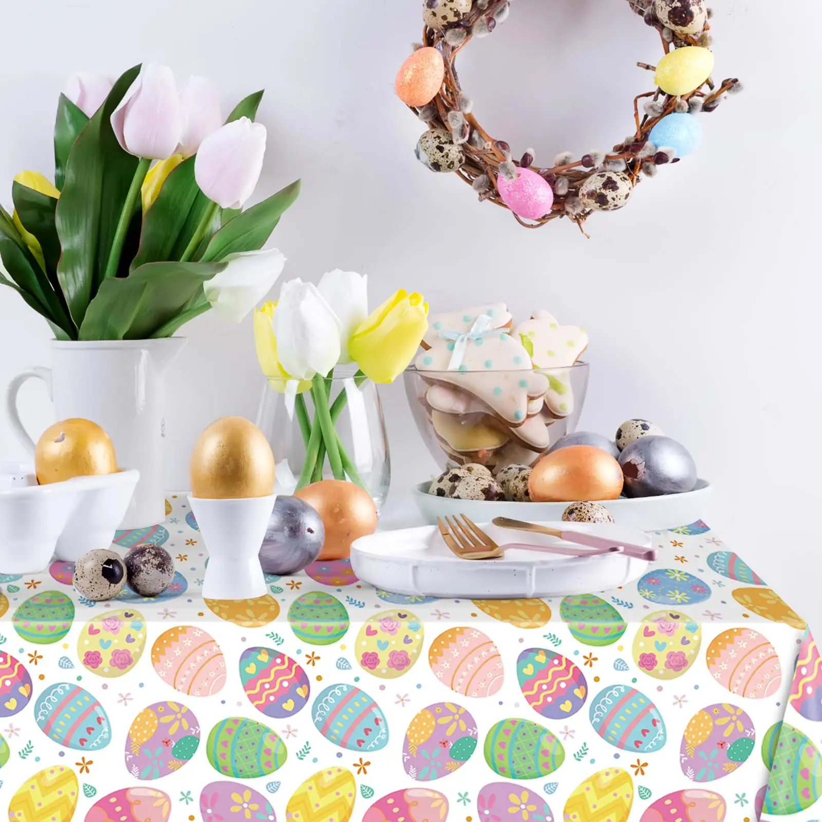 Colorful Easter Tablecloth 4