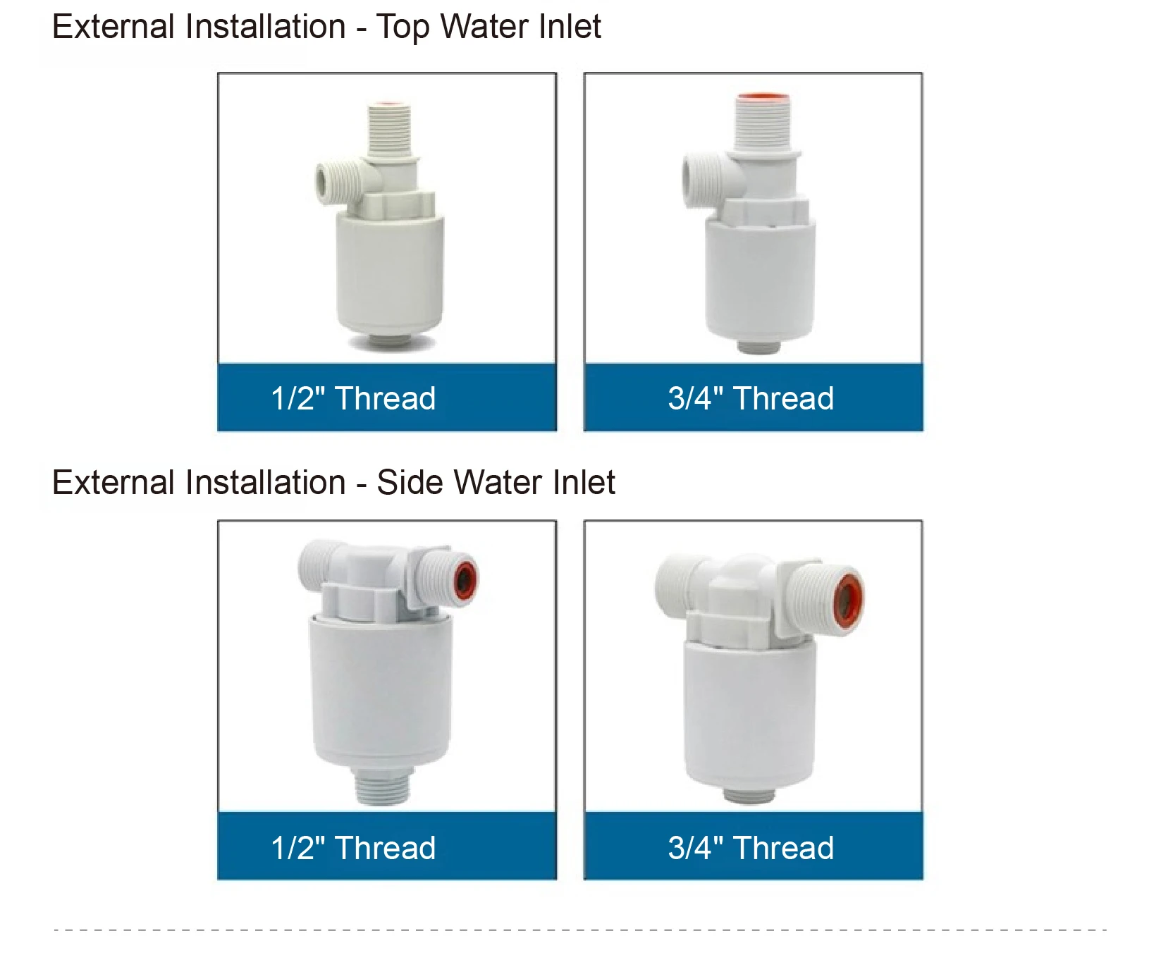 FQF 1/2" Automatic Water Level Control Valve for Water Tank Tower No Float Senso