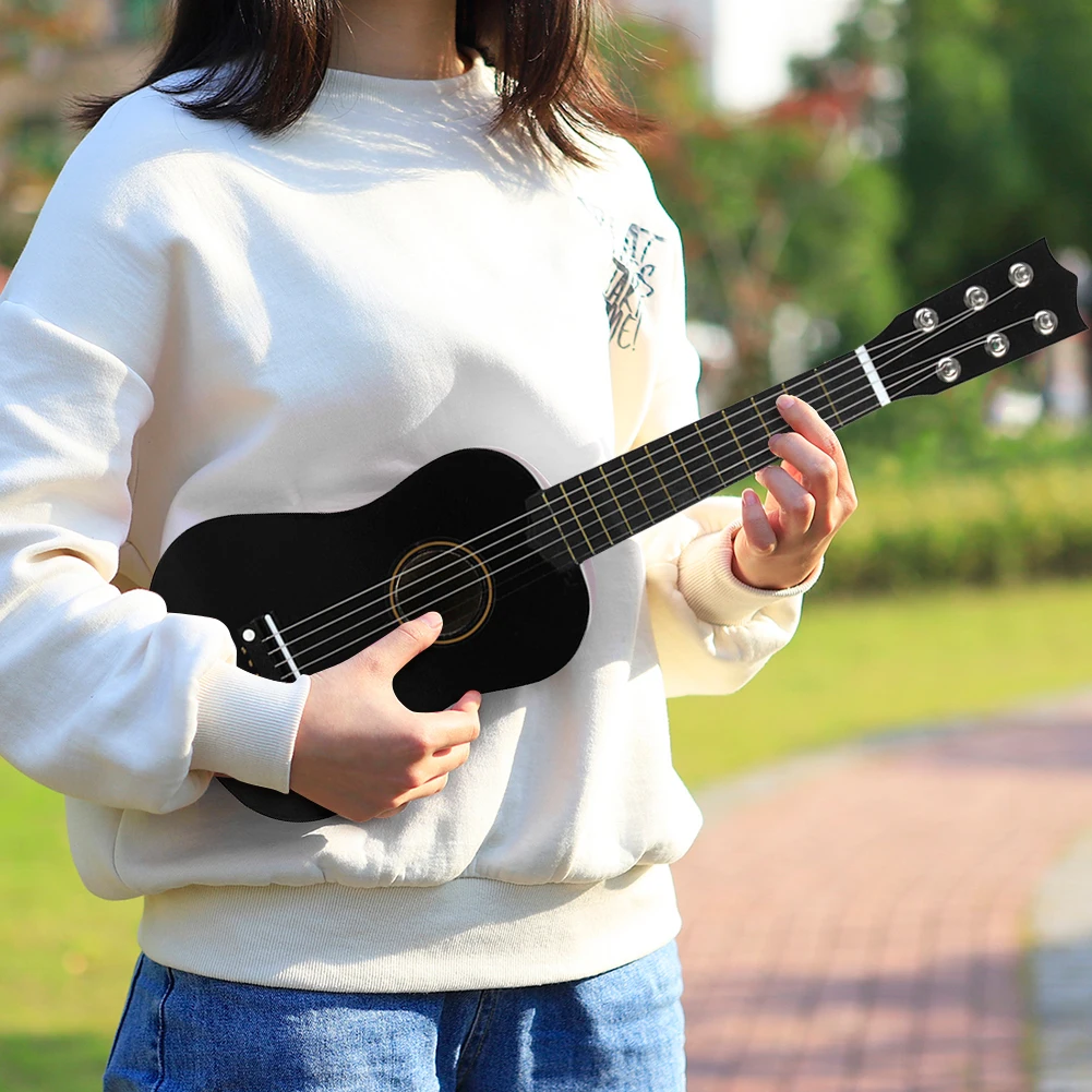 21 Inch Acoustic Guitar Ukulele 6 Strings Basswood Guitar Picks For Children Kids Beginners