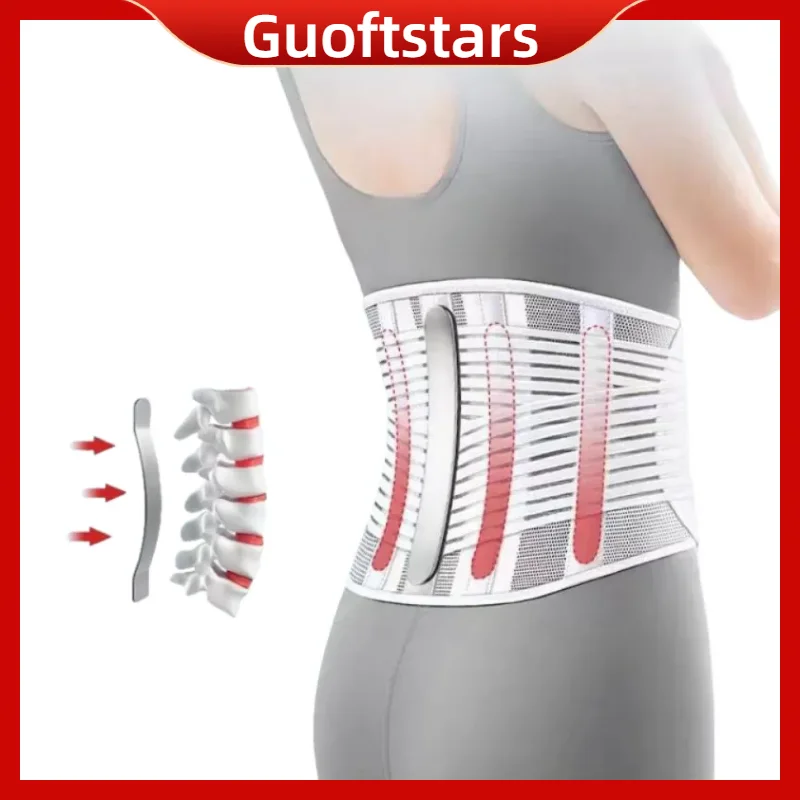 

Guoftstars Adjustable Back Support Belt,Lumbar Support for Pain Relief,Herniated Disc,Scoliosis,Back Spine Decompression Waist