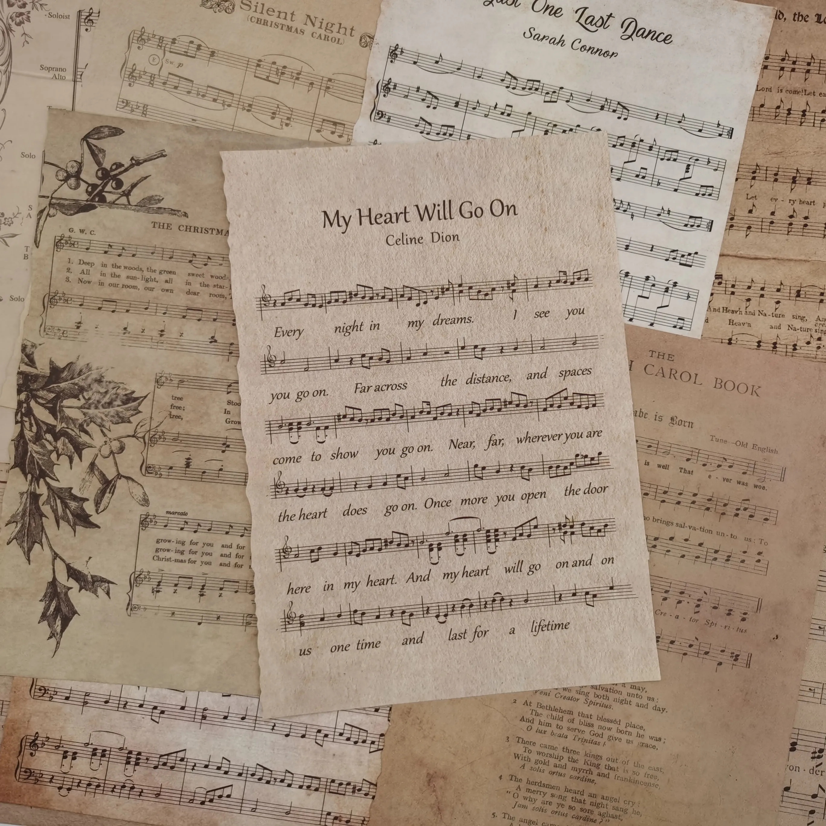 Paper Music Score Material Paper  Vintage Sheet Music Craft Paper