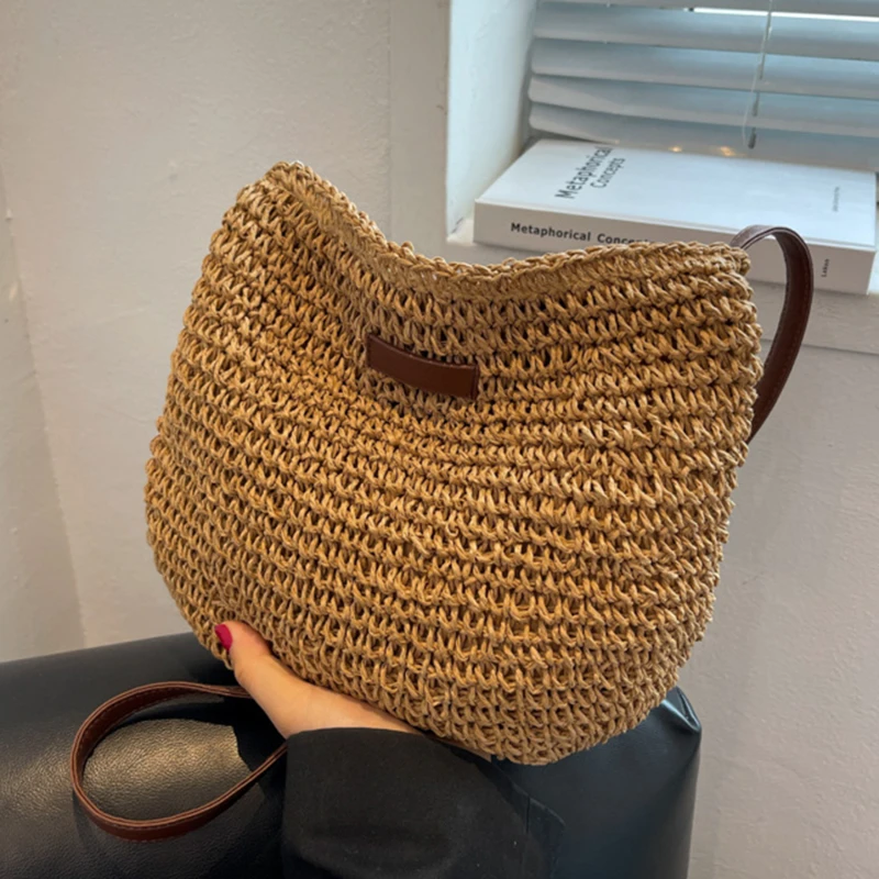 Sac bandoulière en paille femme