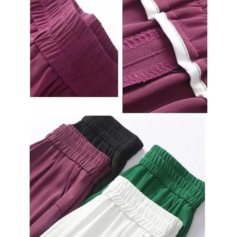 2024 New Women High Wast Casual Spring Summer Harem Pantalones Korean Basic Sweatpants New Loose Ankle-length Bloomers Pants