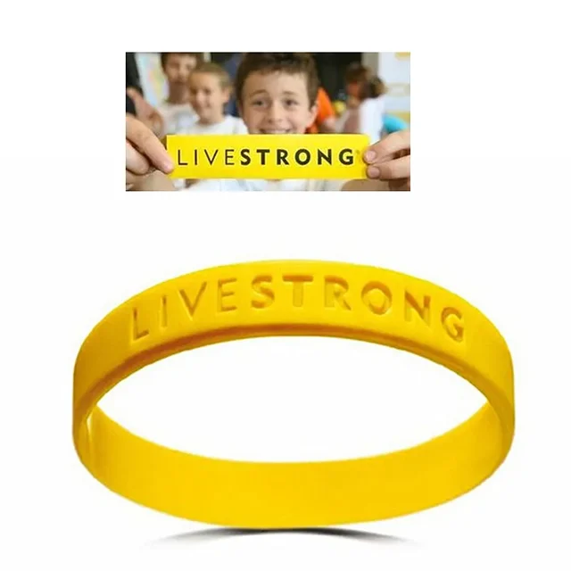 2PCS LIVE STRONG Silicone Bracelets 8