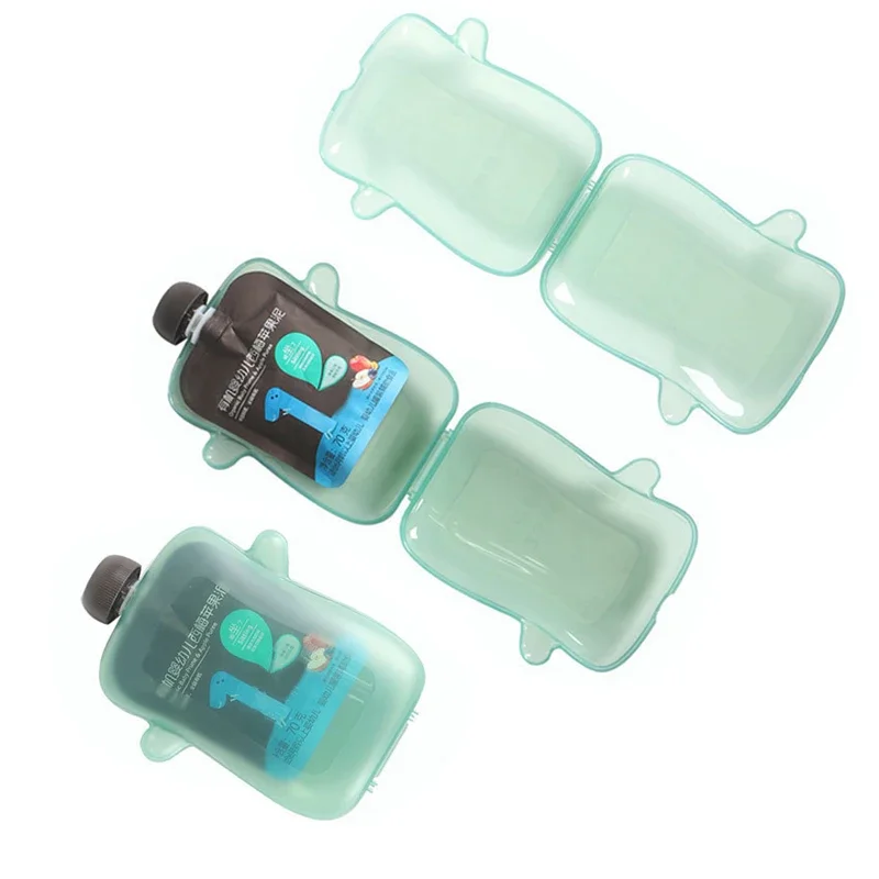 Convenient Food Pouch Holder Mess-Free Snack Pouch Holder Toddler Food Squeezer PP Bag No More Spills or Squeezes