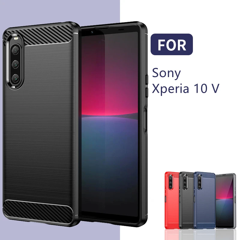 Per Sony Xperia 10 V Custodia Cover Sony Xperia 10 V Capas Nuovo Telefono Antiurto In Fibra Di Carbonio Posteriore Morbido Tpu Funda Sony Xperia 10 V