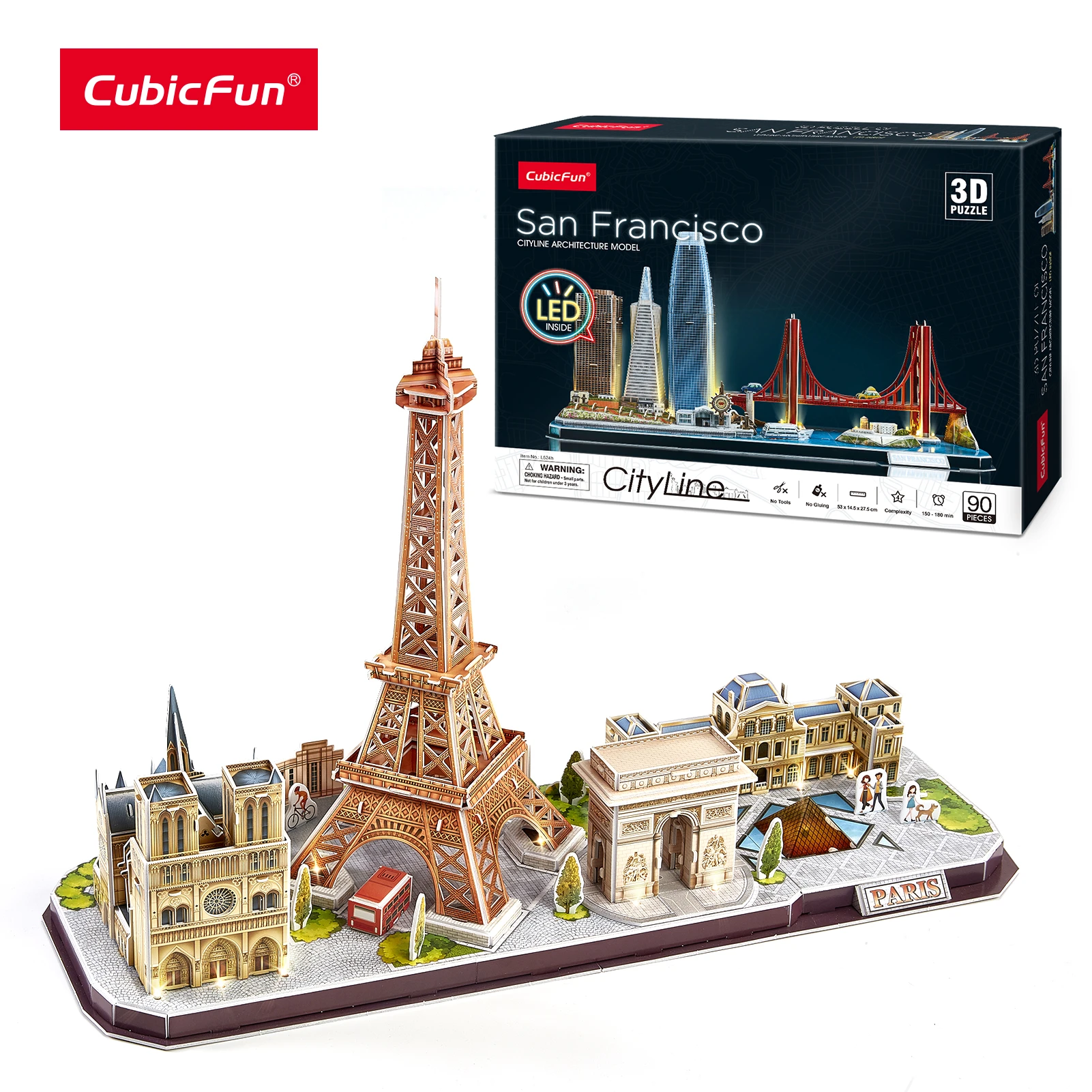 Cubicfun 3d Puzzles Led France Paris 